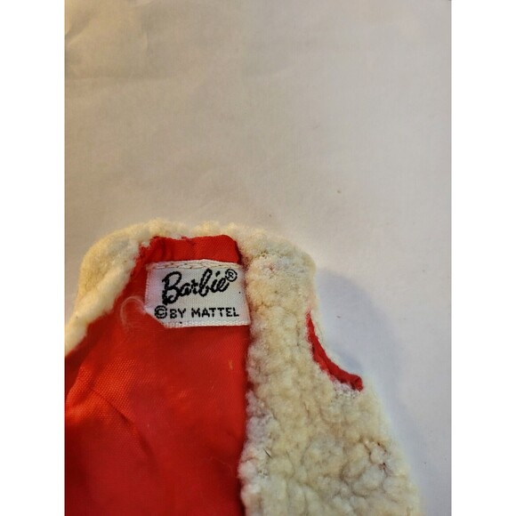 Vintage Barbie Wooly Vest w/flower snap front - Picture 3 of 3